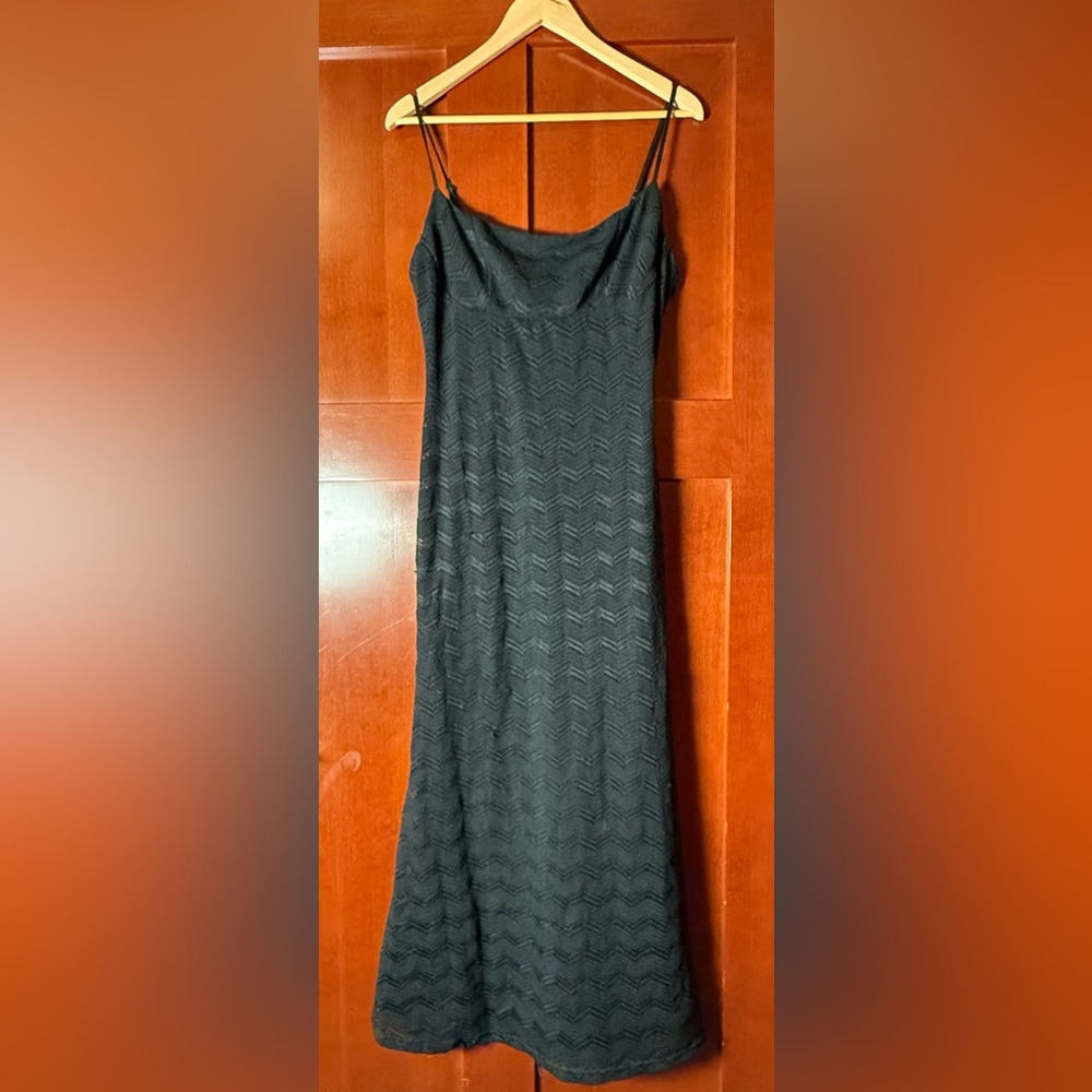 Bardot Black Lace Maxi Dress with Spaghetti Straps Size 10